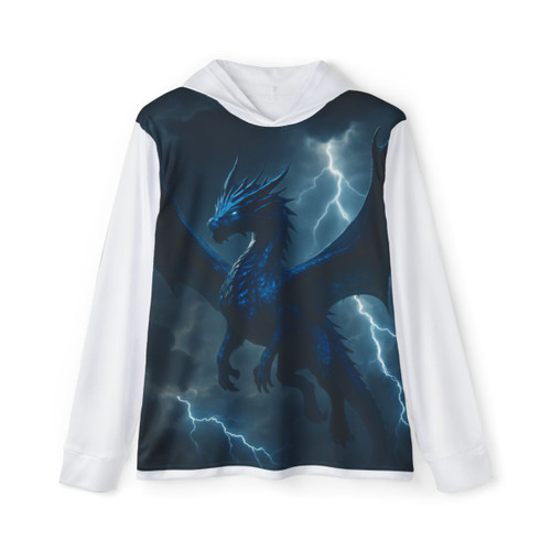 Celestial Storm Dragon - Men's Sports Warmup Hoodie (AOP)