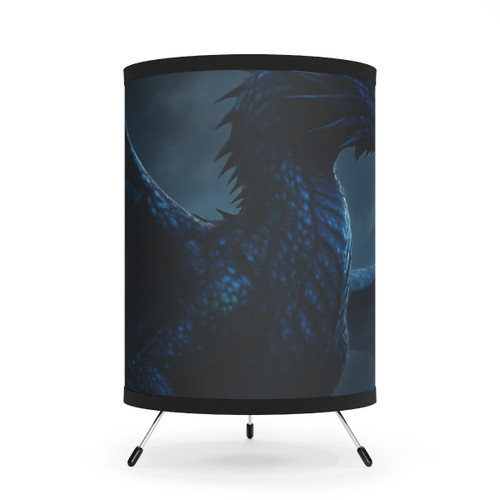 Celestial Storm Dragon - Tripod Lamp with High-Res Printed Shade, US\CA plug