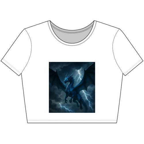 Celestial Storm Dragon - Women’s Poly-Cotton Crop Tee