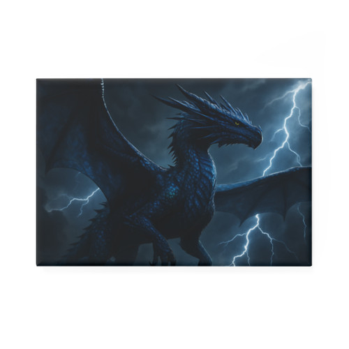 Celestial Storm Dragon - Button Magnet, Rectangle (1 & 10 pcs)
