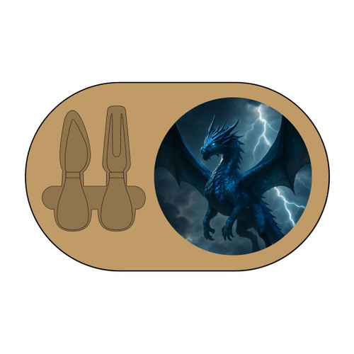 Celestial Storm Dragon - Charcuterie Board (Engraving)