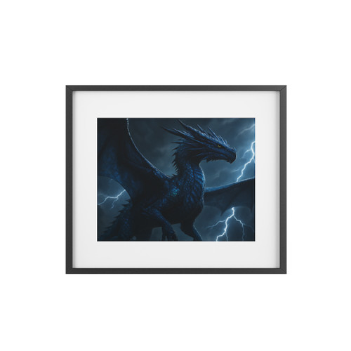 Celestial Storm Dragon - Framed Posters, Matte
