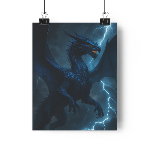 Celestial Storm Dragon - Paper Poster