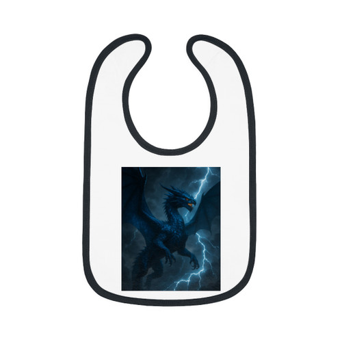 Celestial Storm Dragon - Baby Contrast Trim Jersey Bib
