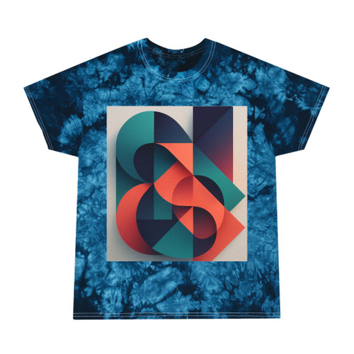 Geometric Resonance - Tie-Dye Tee, Crystal