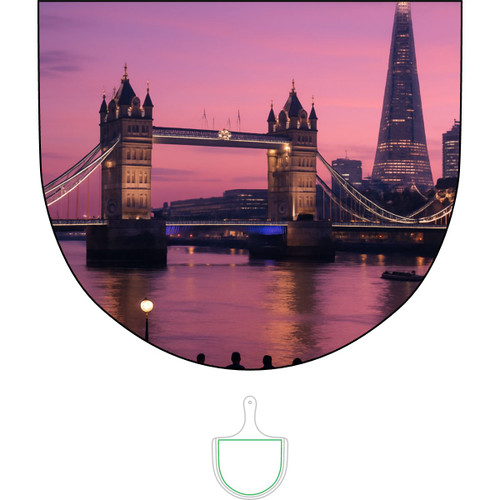 London Twilight Reflections - Bamboo Pizza Board (Engraving)