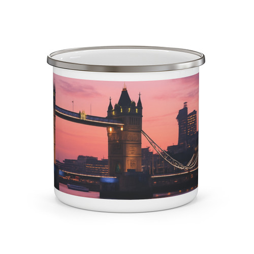 London Twilight Reflections - Enamel Camping Mug