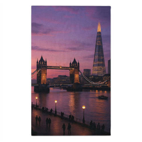 London Twilight Reflections - Rally Towel, 11x18