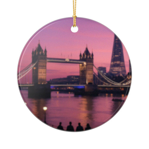 London Twilight Reflections - Ceramic Ornaments (2-Side Print)