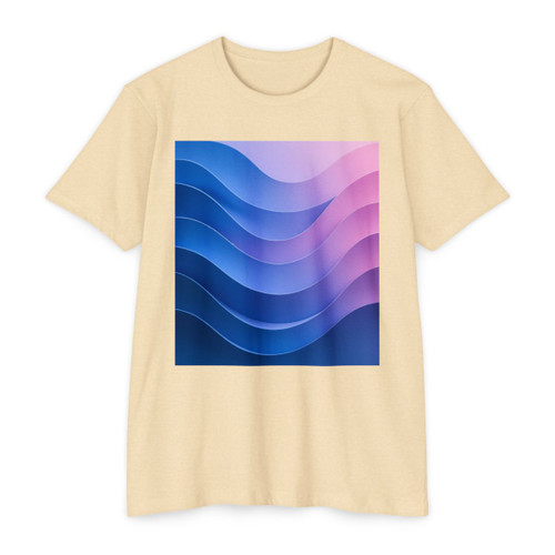 Fluid Color Waves - Unisex CVC Jersey T-shirt
