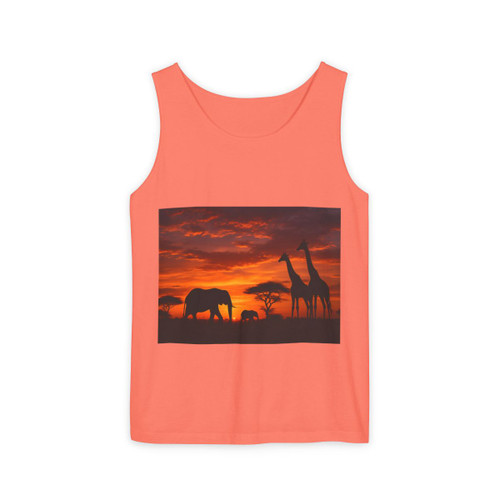 Savanna Majesty - Unisex Garment-Dyed Tank Top