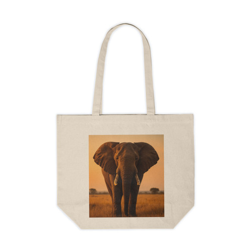 Graceful Elephant Journey - Canvas Shopping Tote