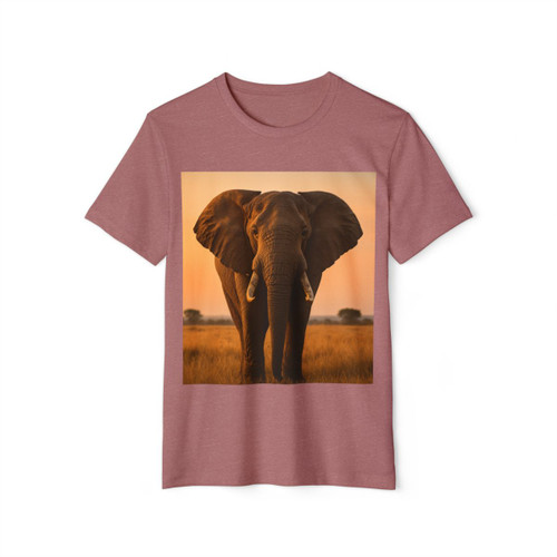 Graceful Elephant Journey - Unisex Recycled Organic T-Shirt