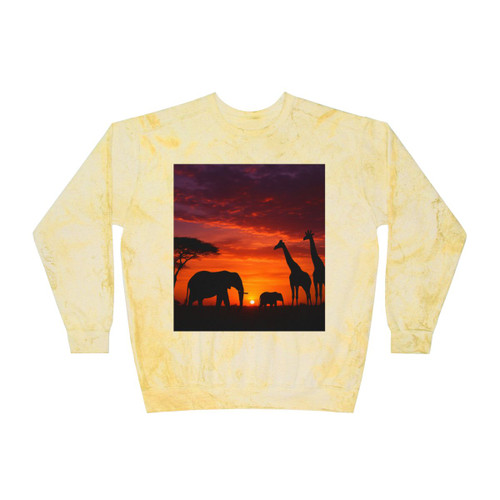 Savanna Majesty - Unisex Color Blast Crewneck Sweatshirt Savanna Majesty - Unisex Color Blast Crewneck Sweatshirt