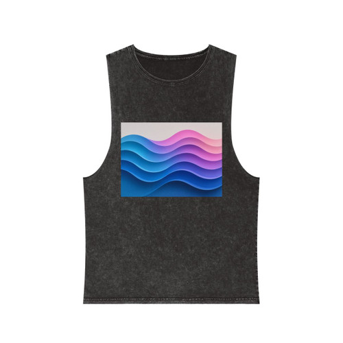 Fluid Color Waves - Unisex Stonewash Tank Top Fluid Color Waves - Unisex Stonewash Tank Top