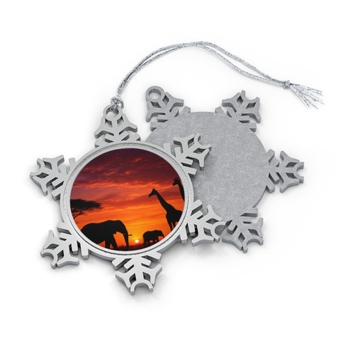 Savanna Majesty - Pewter Snowflake Ornament