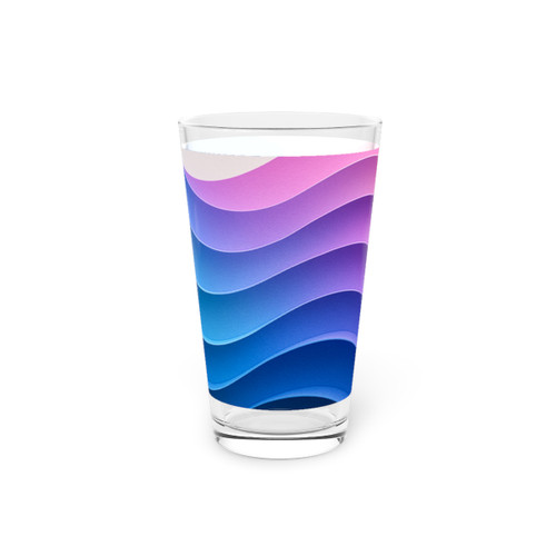 Fluid Color Waves - Pint Glass, 16oz