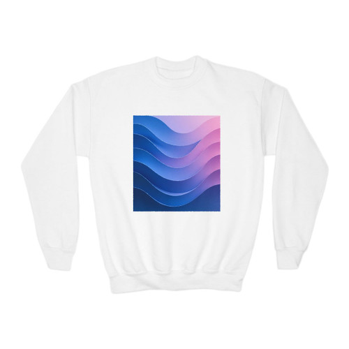 Fluid Color Waves - Youth Crewneck Sweatshirt