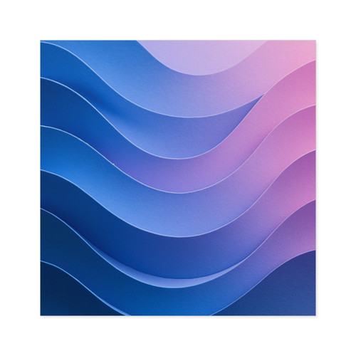 Fluid Color Waves - Square Stickers, Indoor\Outdoor