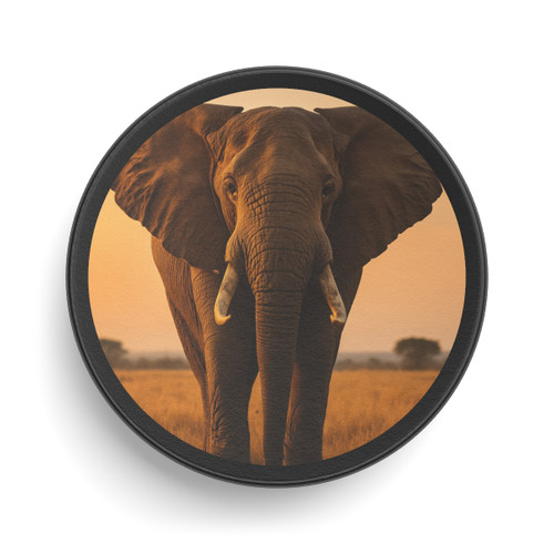 Graceful Elephant Journey - Hockey Puck