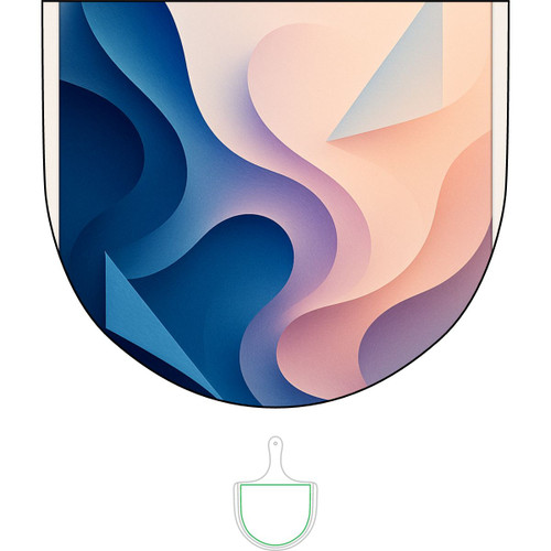 Fluid Geometry Harmony - Bamboo Pizza Board (Engraving)