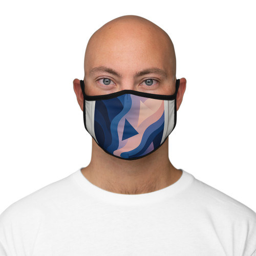Fluid Geometry Harmony - Fitted Polyester Face Mask Fluid Geometry Harmony - Fitted Polyester Face Mask