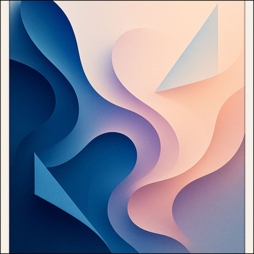 Fluid Geometry Harmony - Custom Cut Acrylic Ornament