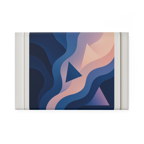 Fluid Geometry Harmony - Button Magnet, Rectangle (1 & 10 pcs)