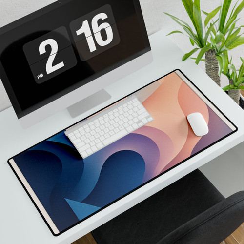 Fluid Geometry Harmony - Desk Mats