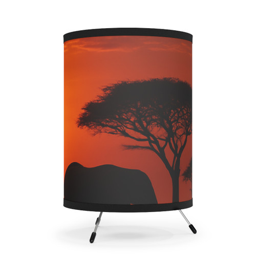 Savanna Harmony - Tripod Lamp with High-Res Printed Shade, US\CA plug