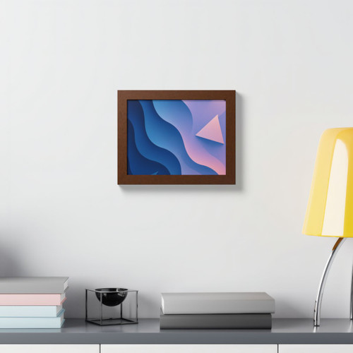 Fluid Geometry Harmony - Framed Poster, Multi-Color