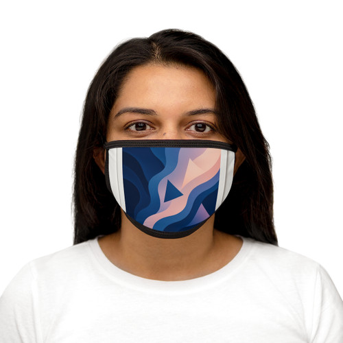 Fluid Geometry Harmony - Mixed-Fabric Face Mask Fluid Geometry Harmony - Mixed-Fabric Face Mask
