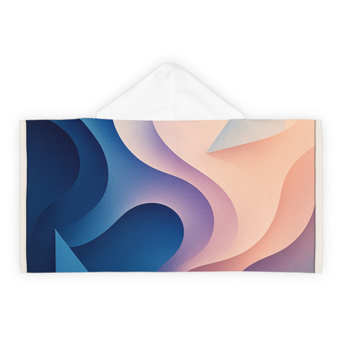 Fluid Geometry Harmony - Youth Hooded Towel