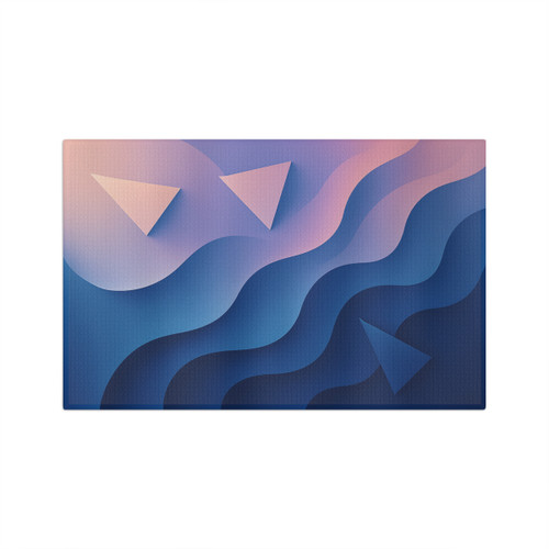 Fluid Geometry Harmony - Microfiber Tea Towel