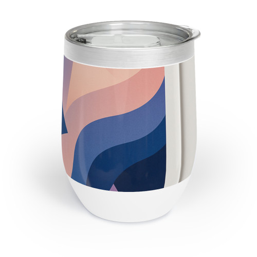 Fluid Geometry Harmony - Chill Wine Tumbler