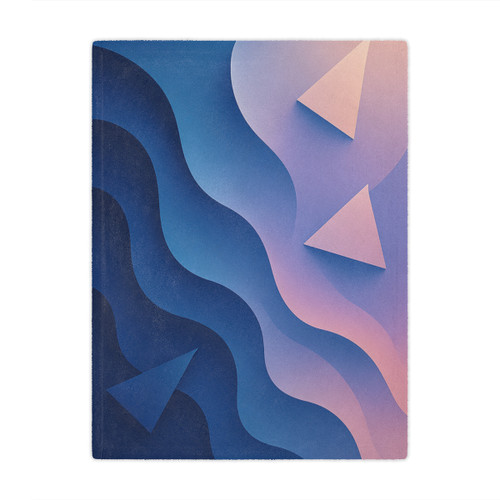 Fluid Geometry Harmony - Minky Blanket
