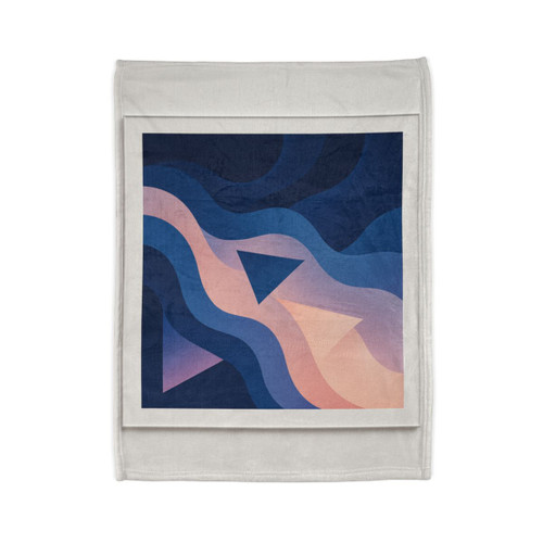 Fluid Geometry Harmony - Soft Polyester Blanket