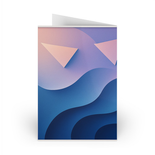 Fluid Geometry Harmony -  Greeting Cards (1 or 10-pcs)