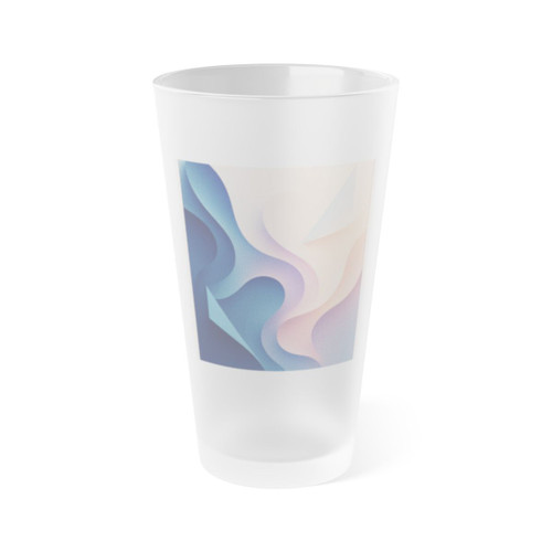 Fluid Geometry Harmony - Frosted Pint Glass, 16oz