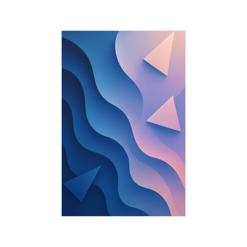 Fluid Geometry Harmony - Vertical and Horizontal Matte Posters