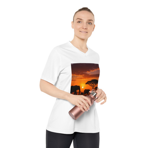 Savanna Harmony - Women's Performance V-Neck T-Shirt