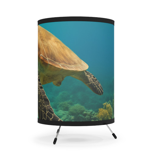 Serene Ocean Whisper - Tripod Lamp with High-Res Printed Shade, US\CA plug