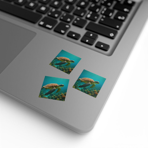 Serene Ocean Whisper - Square Sticker Label Rolls Serene Ocean Whisper - Square Sticker Label Rolls