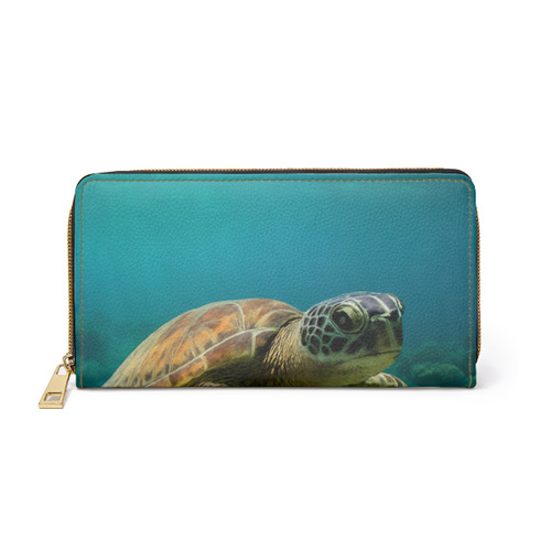 Serene Ocean Whisper - Zipper Wallet