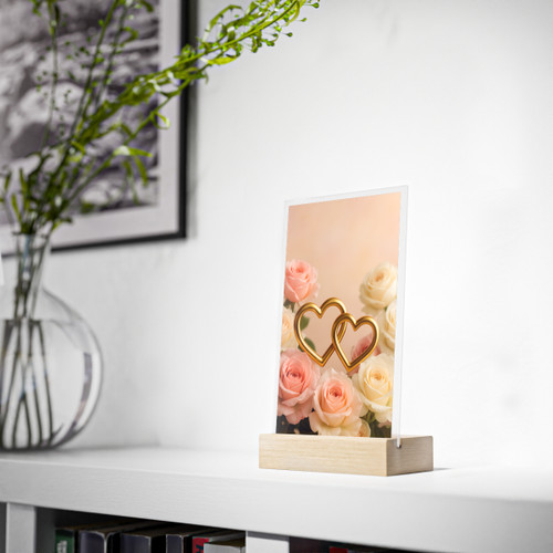 Timeless Love - Acrylic Sign with Wooden Stand