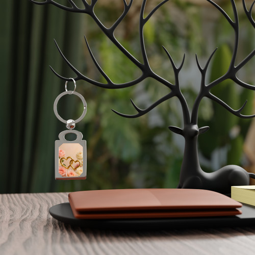 Timeless Love - Rectangle Photo Keyring