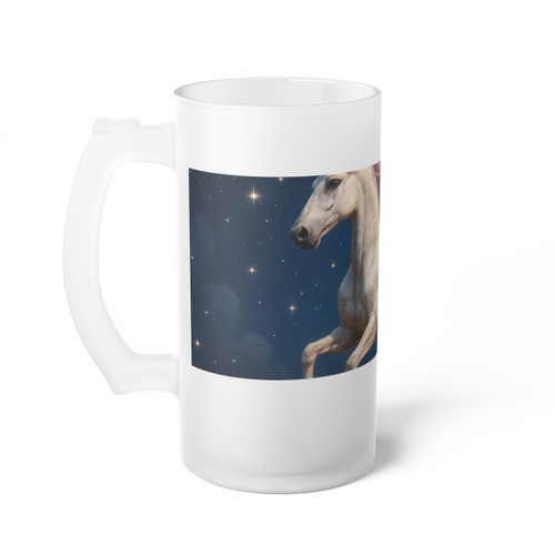 Celestial Dreamscape - Frosted Glass Beer Mug
