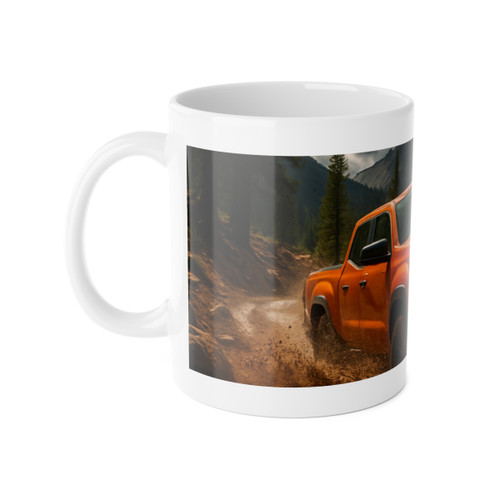 Rugged Trailblazer - White Ceramic Mug, 11oz