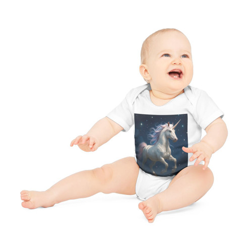 Celestial Dreamscape - Baby Organic Short Sleeve Bodysuit