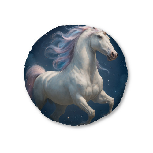 Celestial Dreamscape - Tufted Floor Pillow, Round